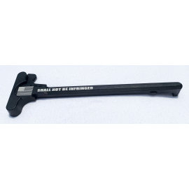 Engraved Charging Handle - Shall Not Be Infringed w/Flag